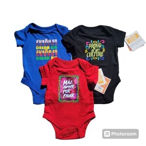 3 Latino Heritage Month Target Onsies NB Unisex